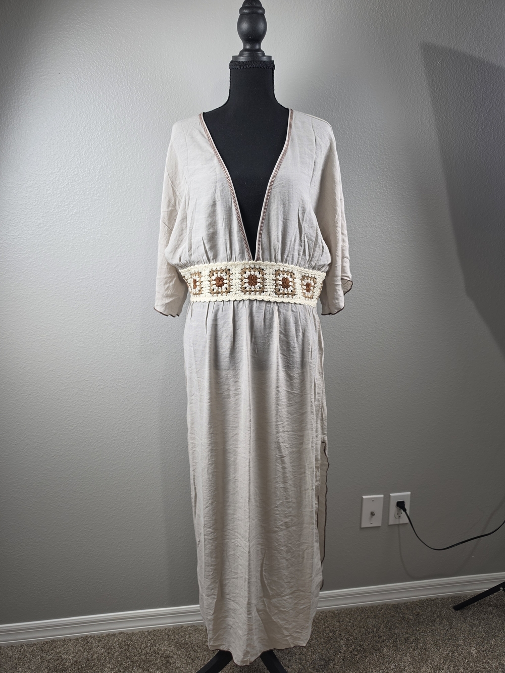 Cupshe Light Beige Boho Maxi Dress